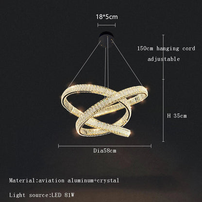 DecorBites™ Elegant Crystal Chandelier for Luxury Home Decoration