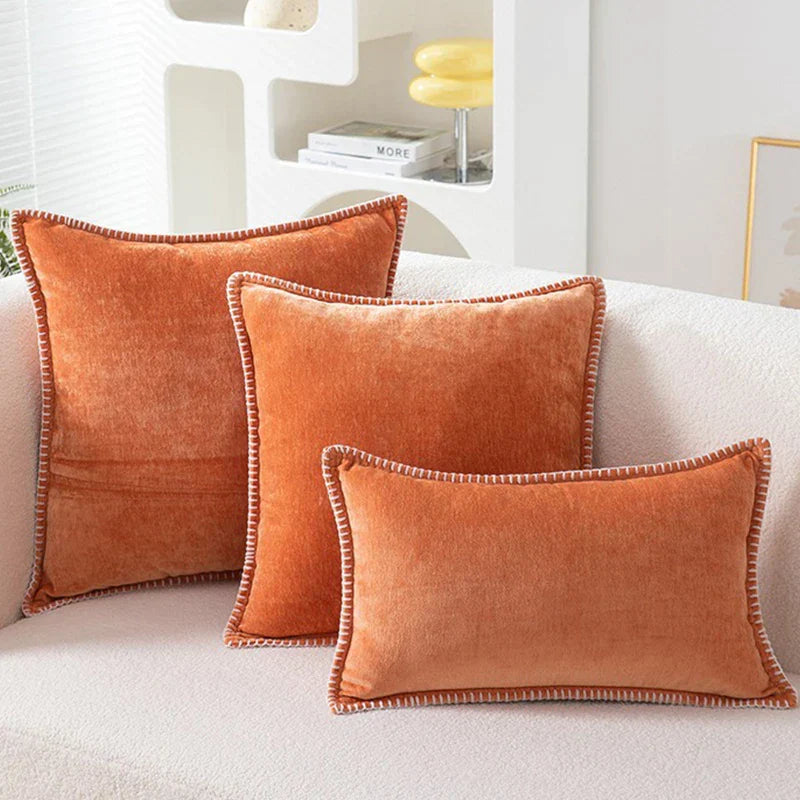 Juego de fundas de cojín DecorBites™ de terciopelo de chenilla de lujo para una decoración elegante de la sala de estar