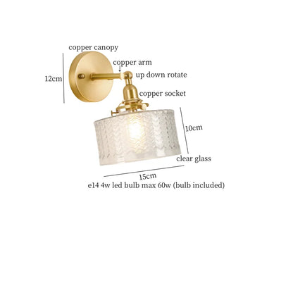 Decorbites™ Bell Glass LED Wandlampe für Wohnzimmer, Badezimmer, Treppenbeleuchtung – Japanischer Vintage-Stil