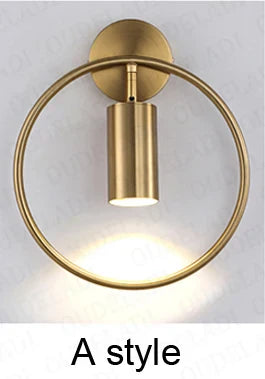 DecorBites™ Brass Ring LED Wall Light for Home Decor and Ambiance