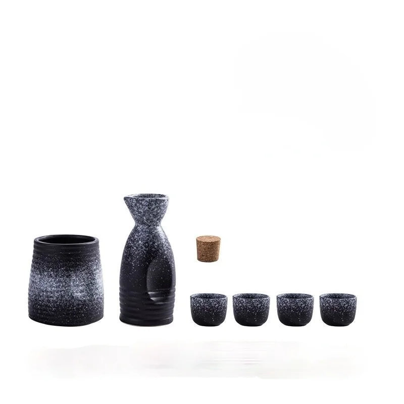DecorBites™ Ceramic Wine Sake Set with Heater and Dispenser