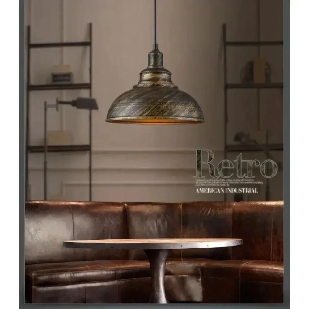 Retro Industrial Color Block Aluminum Pendant Light