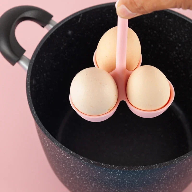DecorBites™ Egg Steamer Tray with 5 Grids - Durable Silicone Egg Boiler Holder