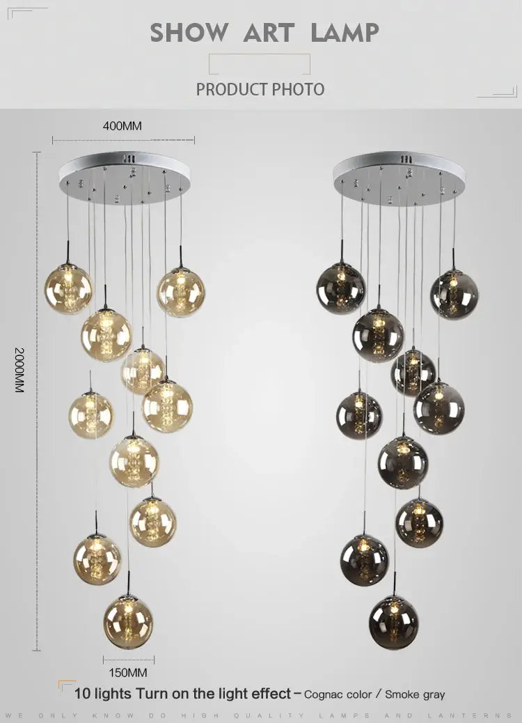 Luxurious Spiral LED Chandelier for Home & Hotel
