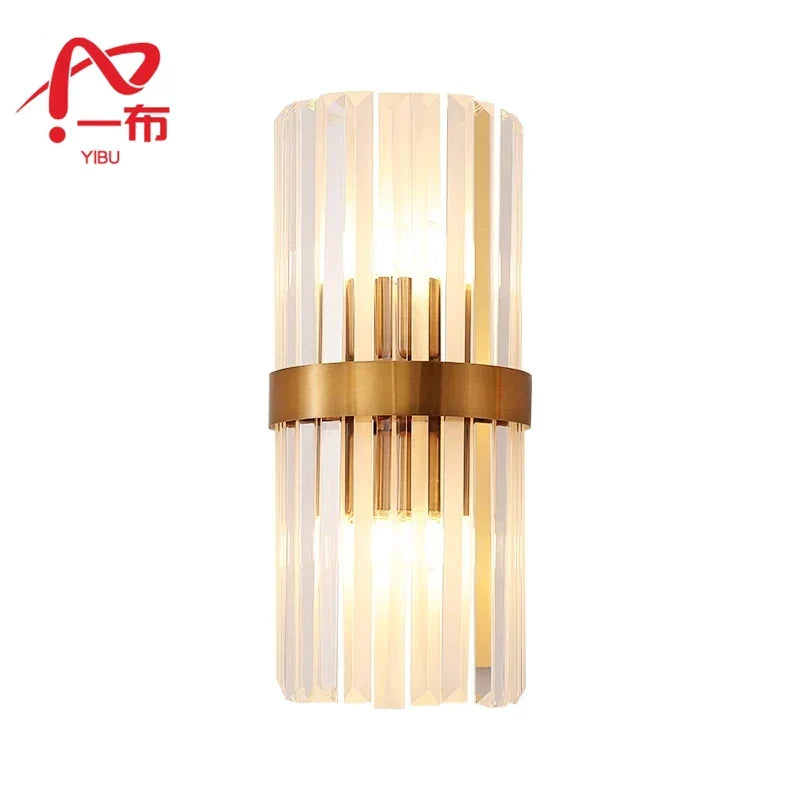 Gold Crystal Wall Light Dia25cm LED Design