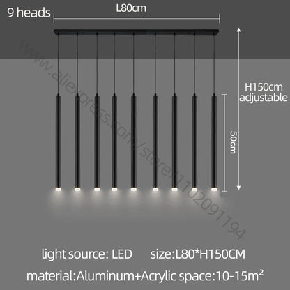 DecorBites™ Glossy Cylindrical Chandelier for Bar, Restaurant, Bedside, and Company Front Desk