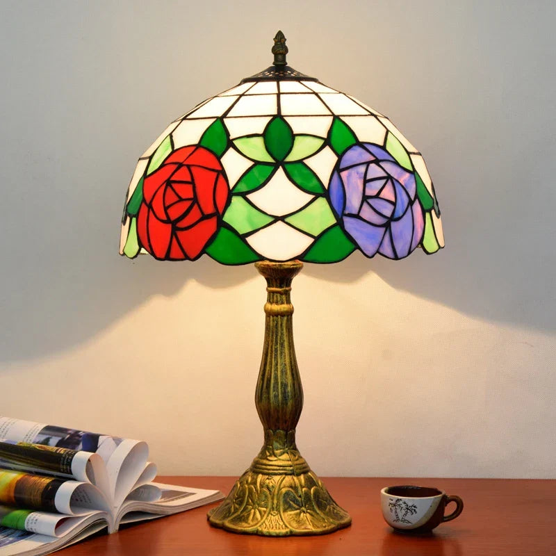 Decorbites™ Libellen Tiffany Bleiglas Tischlampe Vintage Schlafzimmer Schreibtischleuchte
