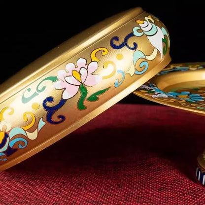 DecorBites™ Cloisonné Manda Pan Eight Auspicious Tea Pan
