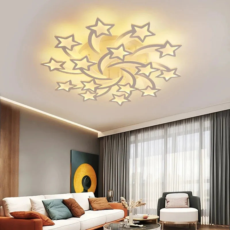 DecorBites™ LED Acrylic Chandelier with Remote for Bedroom Dining Living Room Lighting