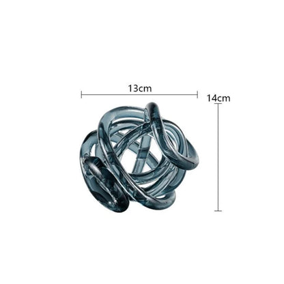 DecorBites™ Glass Coil Ball Sculpture Decorative Figurine