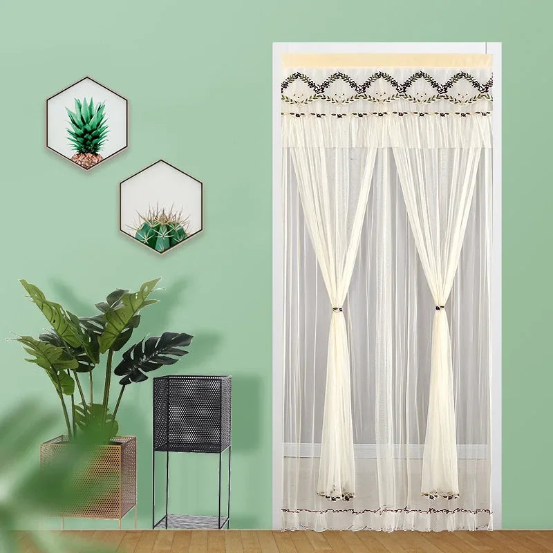 Lace Embroider Door Curtain