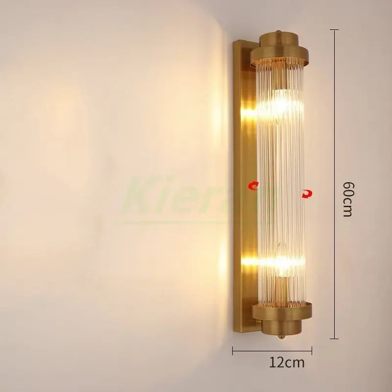 Lámpara de pared LED de cristal DecorBites™ para dormitorio, sala de estar o estudio. Diseño minimalista.