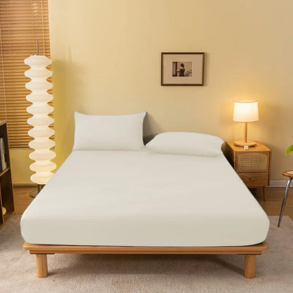 Sábana ajustable DecorBites™ Cozy de color liso - Funda de colchón para todas las estaciones