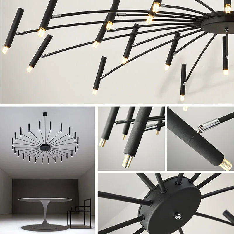 DecorBites™ LED Chandelier: Modern Nordic Design for Living Room, Bedroom, Office, Study - Home Décor Lighting