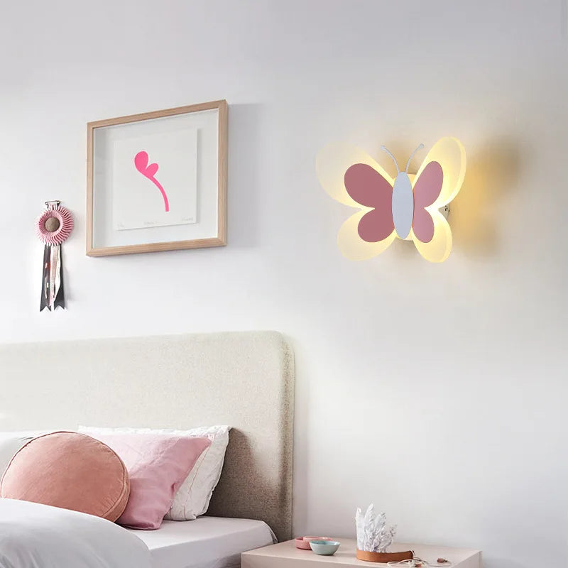 DecorBites™ Butterfly Girl Cartoon Children Room Lamp with Energy-Saving LED for Bedroom
