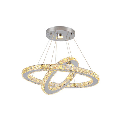 DecorBites™ Crystal Chandelier: Luxury LED Pendant Lighting for Living & Dining Room
