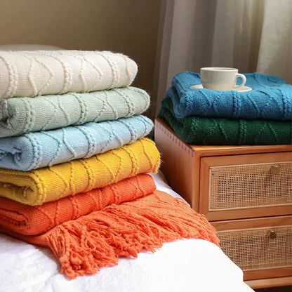 DecorBites™ Cozy Knit Throw Blanket