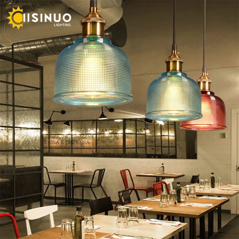 Lámparas colgantes de cristal DecorBites™ con casquillo E27 para comedor, dormitorio, bar y decoración de cafeterías.