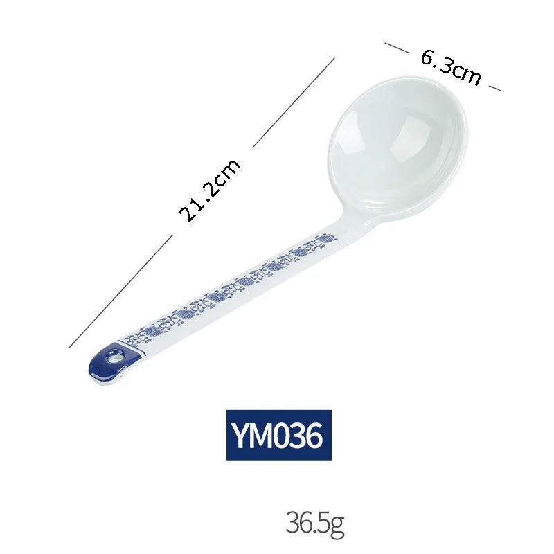 DecorBites™ Blue and White Imitation Porcelain Dinner Set