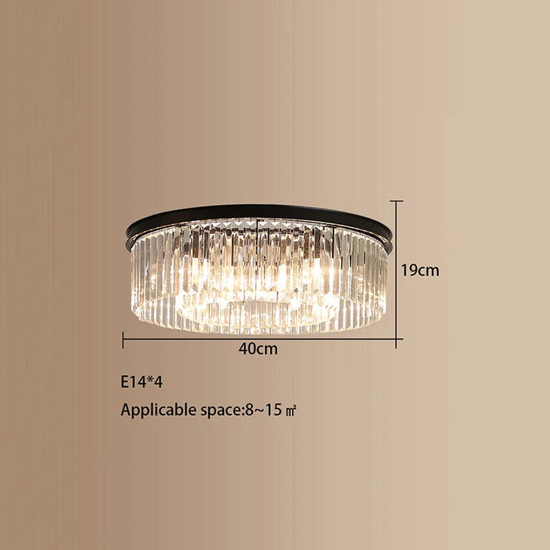 DecorBites™ Crystal LED Ceiling Chandelier for Modern American Minimalist Décor