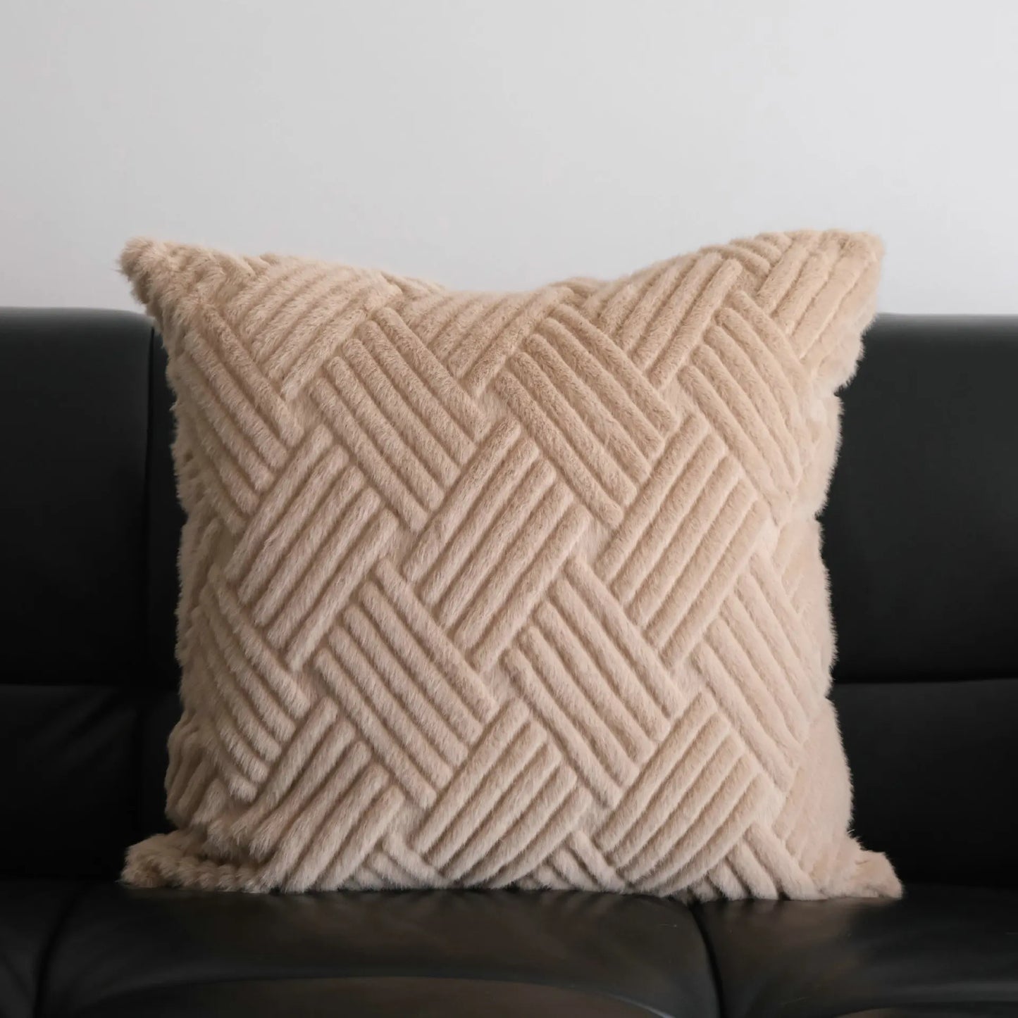DecorBites™ Boho Leaf & Geometry Tufted Cushion Cover with Tassels: Modern, Soft Woven Decor