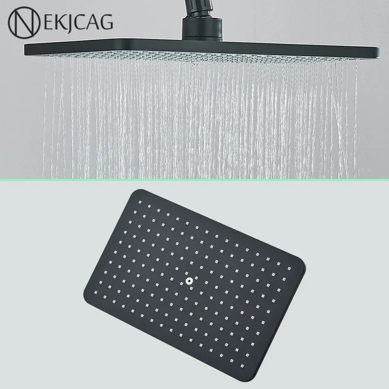 DecorBites™ Large Flow Ceiling Shower Head | 360 Rotation | High Pressure Rainfall