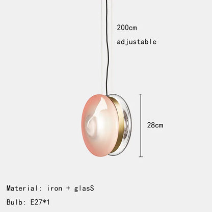 DecorBites™ Glass Pendant Lights for Parlor Dining Room Kitchen E27 Bulb