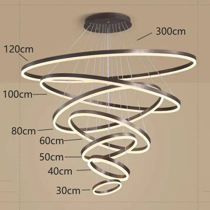 DecorBites™ Crystal Chandelier Stair Pendant Lamp Living Room Pendant Lights Interior Lighting