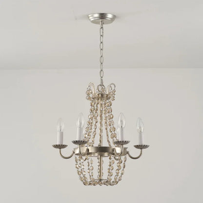 DecorBites™ Crystal Chandelier: Elegant Iron Art Pendant for Dining Room, Living Room, and More
