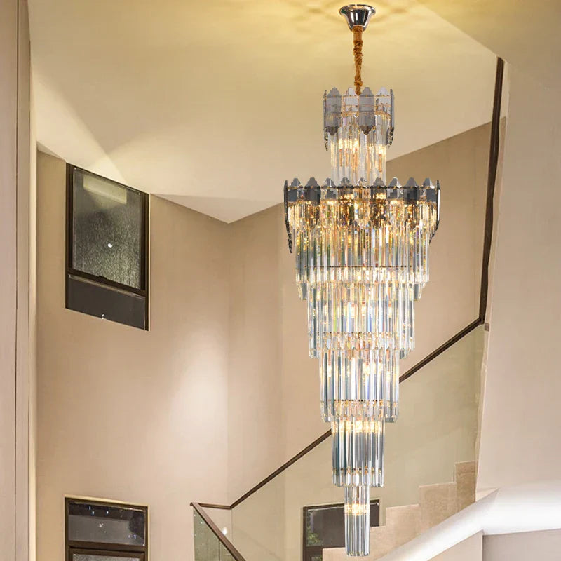 DecorBites™ Crystal Chandelier: Elegant Light Fixture for Luxury Interiors