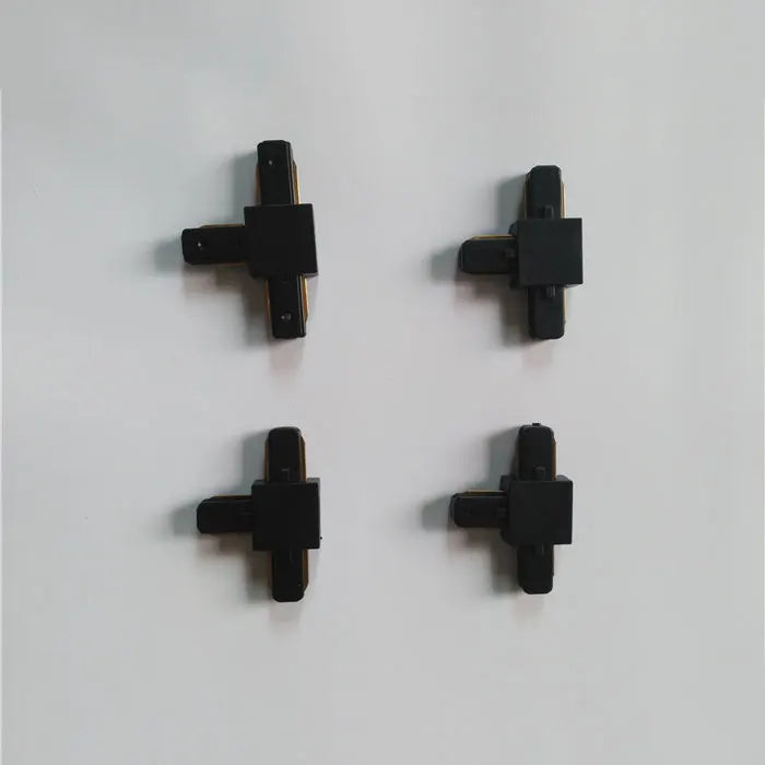 DecorBites™ Ceiling Track Rail Connector Set: Black/White, Straight/Cross, 0.5m/1m, 2-Wire