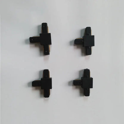 DecorBites™ Ceiling Track Rail Connector Set: Black/White, Straight/Cross, 0.5m/1m, 2-Wire