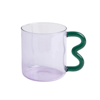 DecorBites™ Handmade Glass Mug High Borosilicate Heat-resistant Tea Coffee Cup