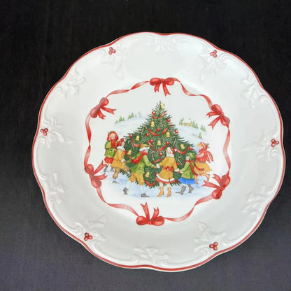 DecorBites™ Christmas Dinnerware Set: Plates, Tray, Mugs, Bowls, and Dishes