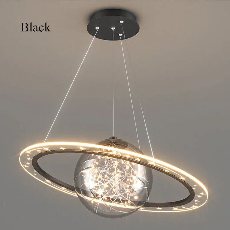 DecorBites™ Gold Acrylic Nordic Chandelier LED Pendant Lamp for Luxury Interior Lighting