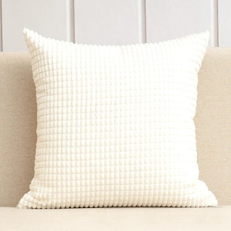 Decorbites™ Kordflanell Maiskorn-Muster Kissenbezug Einheitsfarbe Dekokissen-Hülle 40/45/50/55/60 cm