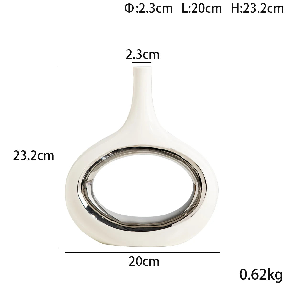 DecorBites™ Golden Flower Vase for Home Decoration and Flower Arrangement