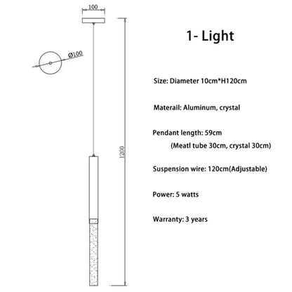 DecorBites™ Crystal LED Chandelier: Modern Nordic Minimalist Indoor Light Fixture for Living Room