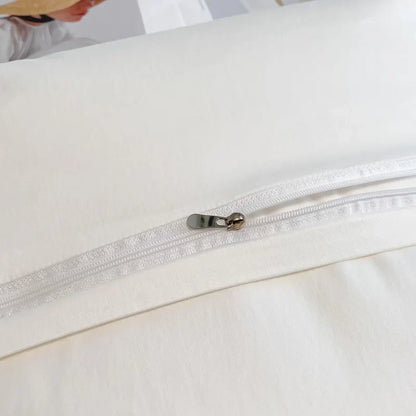 DecorBites™ Chic Flowers Embroidery Princess Bedding Set - 100% Egyptian Cotton - Duvet Cover, Sheet, Pillowcases