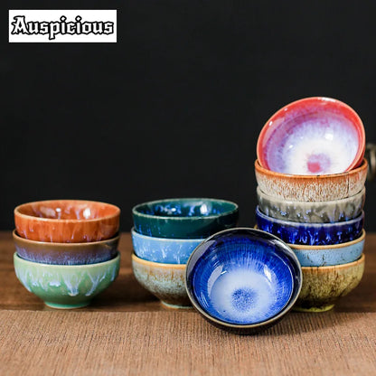 45ml Mini Tea Bowl Kiln Transformation Ceramic Tea Cup Chinese Kung Fu Teacup Espresso Coffee Cups Jianzhan Afternoon Teacups