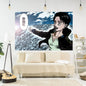 Decobites Psychedelic Eren Jaeger Manga Tapestry Wall Hanging for Teen Room Decor