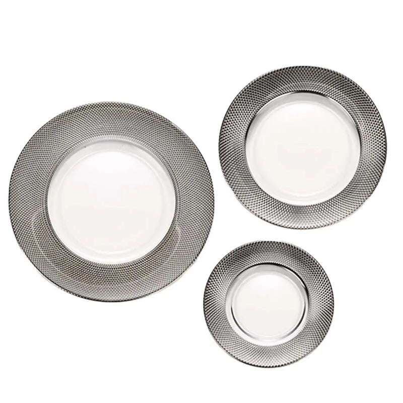 DecorBites™ Glass Steak and Pasta Plate - Versatile Tableware for Household