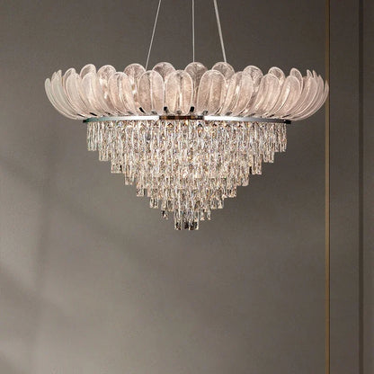 Lámpara de techo DecorBites™ Crystal Crown: una lujosa luz de techo para el hogar, tiendas y vestíbulos