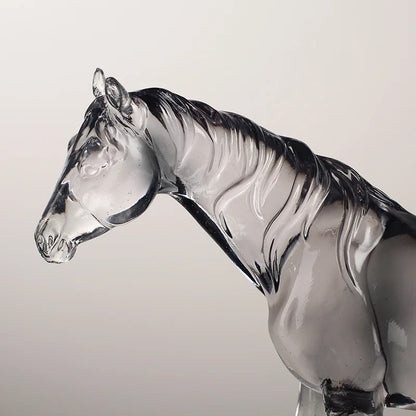DecorBites™ Clear Horse Resin Sculpture Decorative Figurine Home Decoration