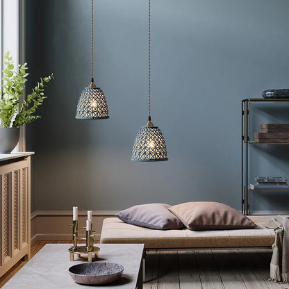 DecorBites™ Ceramic LED Pendant Lights: Modern Copper Hanging Lamp for Home Indoor Lighting