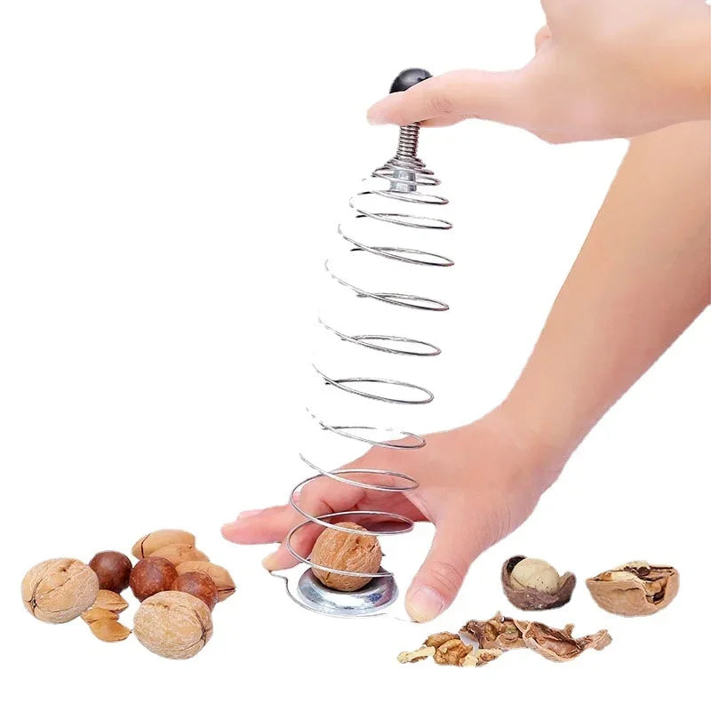DecorBites™ Kitchen Nut Shucker Tool Golden Bell Cover Stainless Steel Shell Breaker Smasher