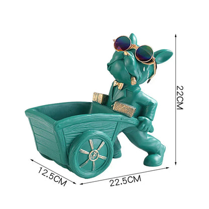 DecorBites™ Dog Statue Resin Art Sculpture Figurine Home Study Decoration Ornament