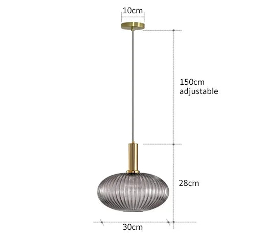 DecorBites™ Colorful Glass Pendant Lights Living Room Bedside Lamp LED Hanging Lighting