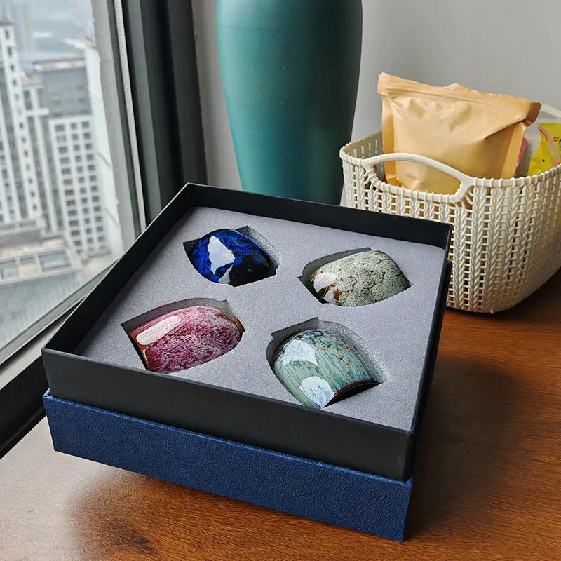 DecorBites™ Ceramic Cups Set: Coffee & Tea Pottery Cups in Gift Box - Wholesale