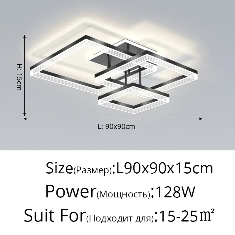 ثريا دائرية من الأكريليك من DecorBites™ - ديكور إضاءة داخلي عصري لغرفة المعيشة